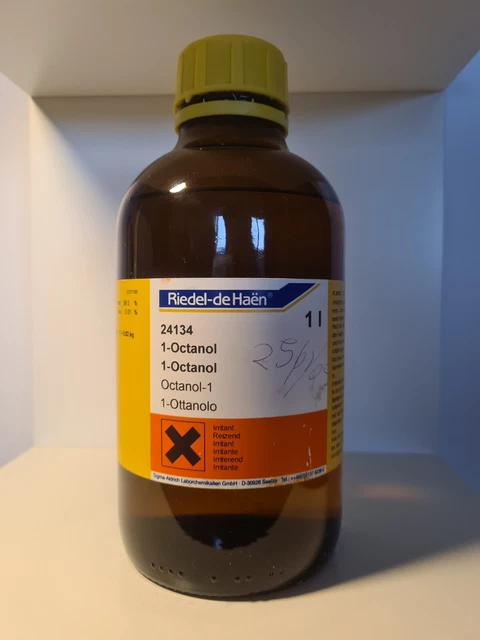 30ml 1-Octanol Ottanolo [Min 98%] (For Analysis) lab grade Reagent