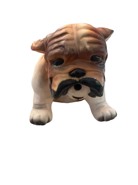 Vtg Motion Activated Battery Operated Electronic Barking Bulldog Plastic. Works