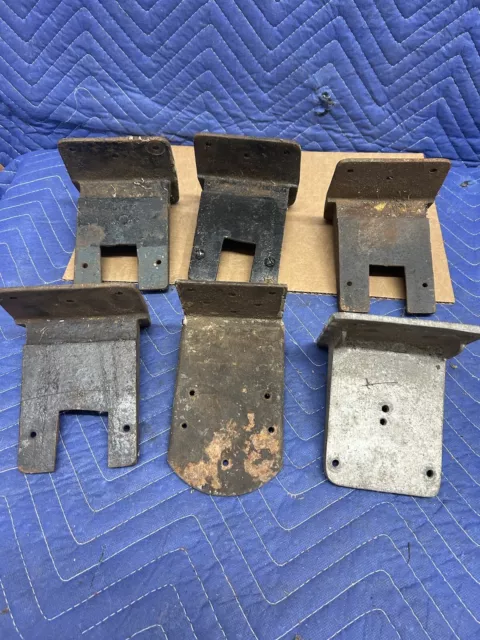 6 vintage Wall Brackets for Gumball Peanut Vending Machines, Iron, steel & alum.