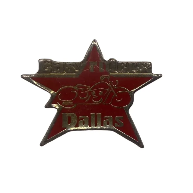 Vintage Harley Davidson Easy Riders Dallas Pin Badge Biker Jacket Hat Vest