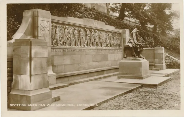 EDINBURGH – Scottish American War Memorial Real Photo Postcard rppc - Scotland