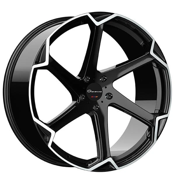 26" Giovanna Wheels Dalar-X Gloss Black with Machined Face Rims