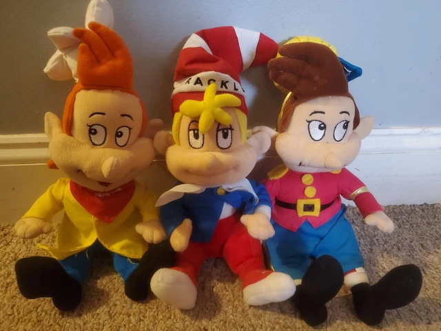 Set of 3 Snap! Crackle! Pop! Rice Krispies Plush Figures 1999 Kellogg's Cereal