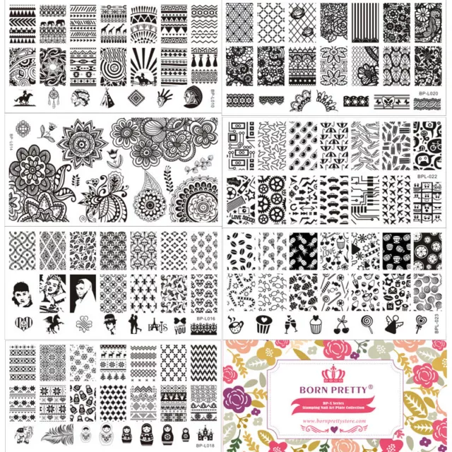 Nail Art Stamp Stamping Plate Template Image Nail Stencil BORN PRETTY L-Series