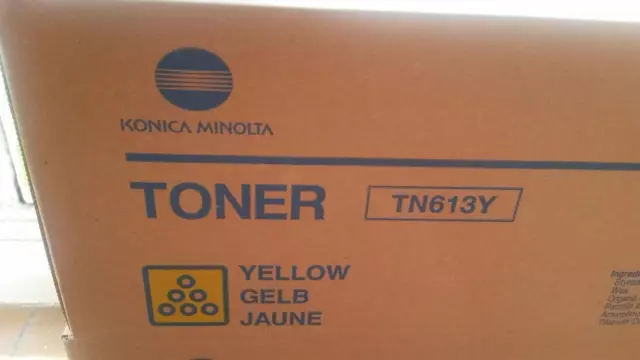 GENUINE ORIGINAL Konica Minolta TN613Y BizHub C552 / C652 / C652DS YELLOW TONER