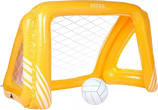 Cage water polo intex gonflable jeux d'eau piscine flottant avec ballon inclus