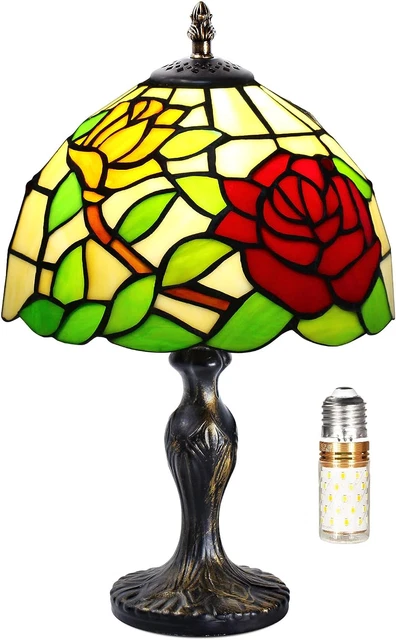 Lampada Da Tavolo in Stile Tiffany, Lampada Da Tavolo per Comodino Comodino Con