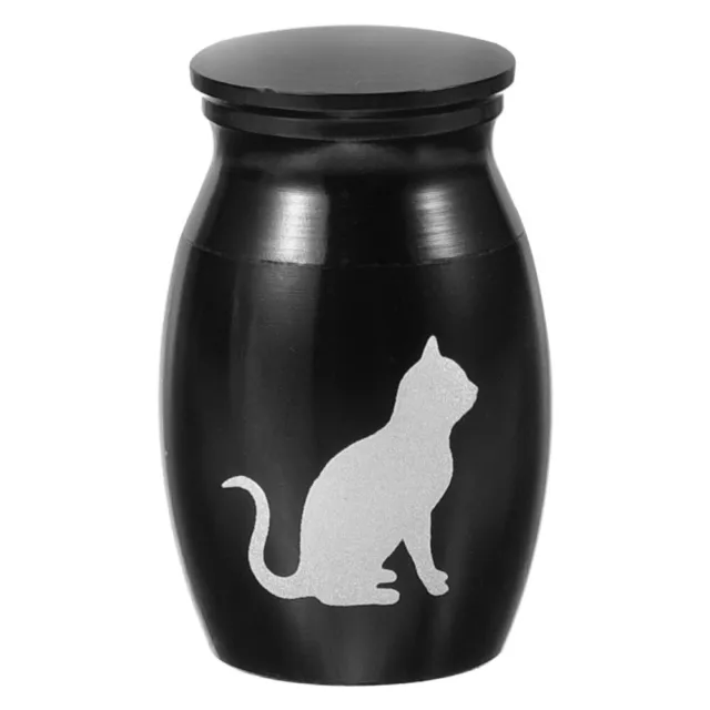 Pet Memorial Mini Urn for Dog/Cat Ashes - Black