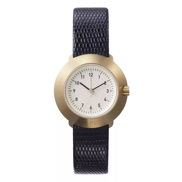 Normal Timepieces "Fuji" Quarzo Acciaio Oro Bianco Pelle Nero Orologio Donna 2