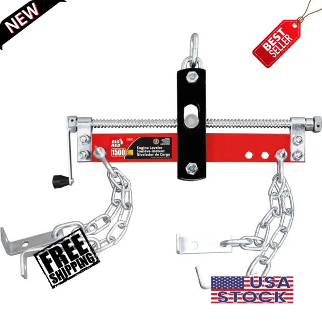 Heavy Duty Engine Hoist Leveler Cherry Picker Shop Crane Load Lift Tool 1500 Lbs