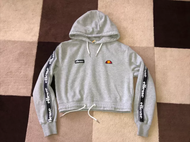 ELLESSE LADIES GIRLS Cropped Grey Hoodie Size 10 15.00 PicClick UK
