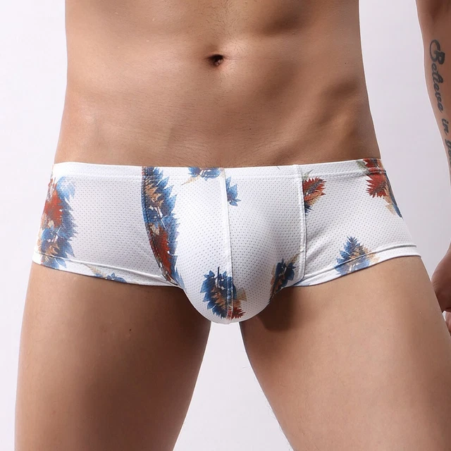 MIZOK Herren-Badeanzug – Sexy Low-cut, Schnelltrocknend, In Weiß Größe S