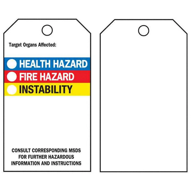 BRADY 76238 Tag,Polyester,HMIG Color Bar,PK25