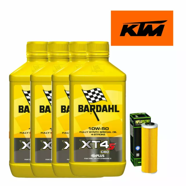 Tagliando KTM 1050/1090/1190/1290/Adventure KIT Bardahl XT4-S 10W50 filtro olio