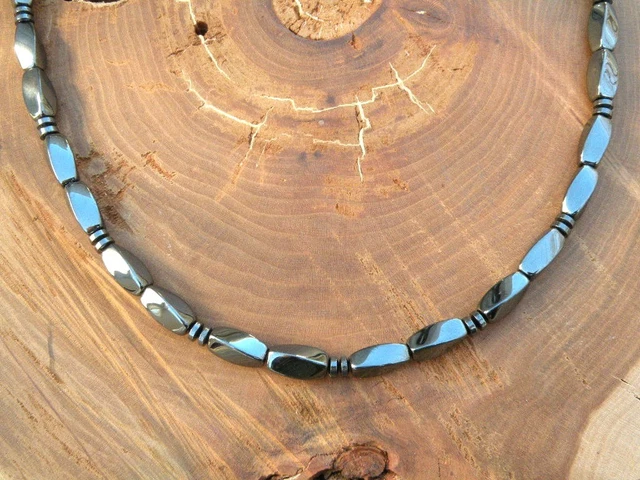 Men’s Women’s 100% Magnetic Hematite NECKLACE Twist AAA SUPER STRONG Clasp
