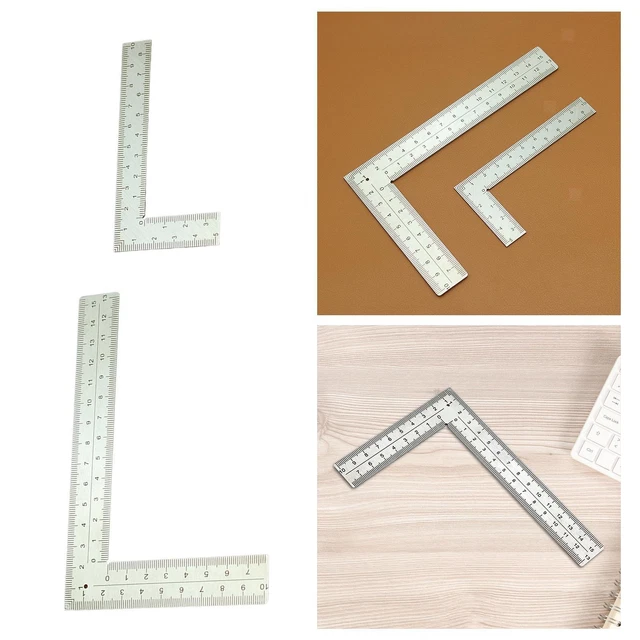 Regala cuadrada en forma de L, ángulo carpintero para herramientas de dibujo,