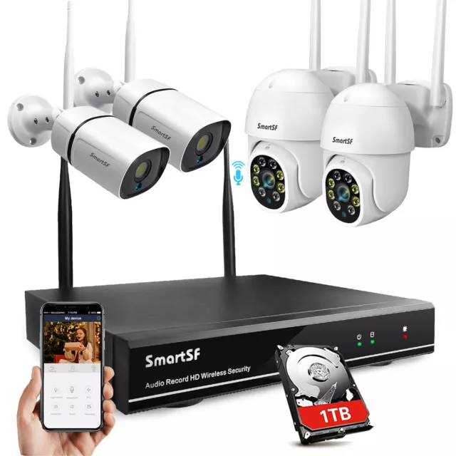 8CH Cámara de seguridad sistema de para el hogar Inalámbrico Exterior 3MP Kit De