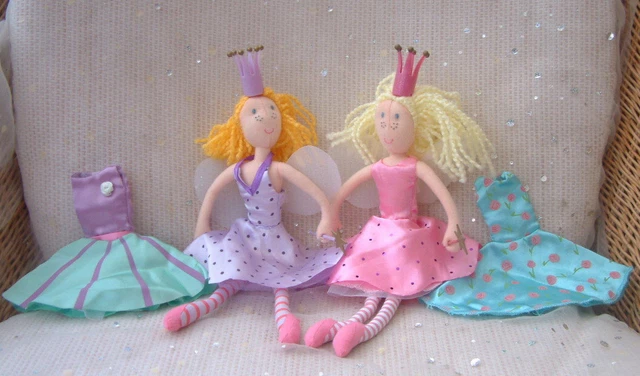 FELICITY WISHES SOFT dress up fairy doll x 2 - pink purple or lilac - 4  dresses 8.99 - PicClick UK