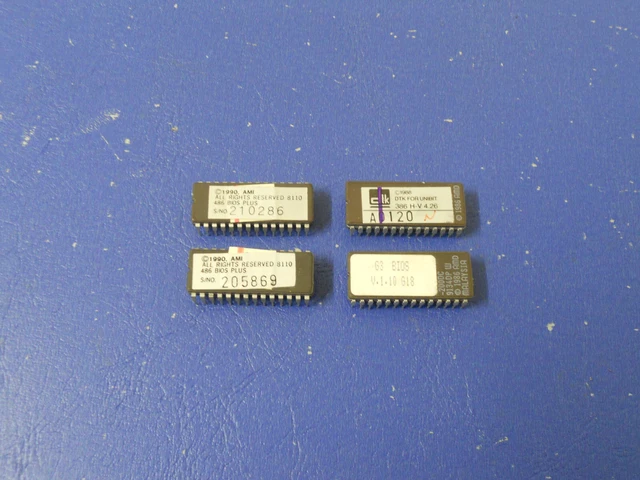BIOS PC 386 - 486 Nr.4 Eprom ©‘1988-1990 Originali Rari