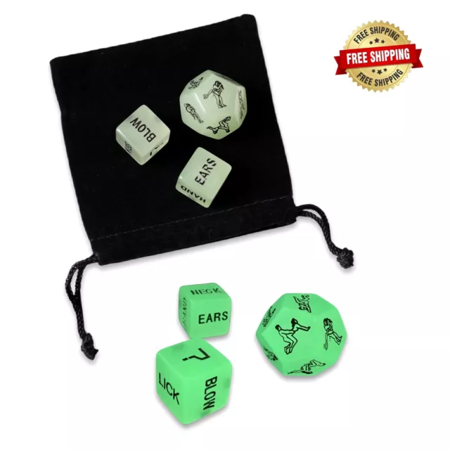Foreplay And Love Dice Game Set Glow In The Dark Adult Toy Lovers Bachelor Party