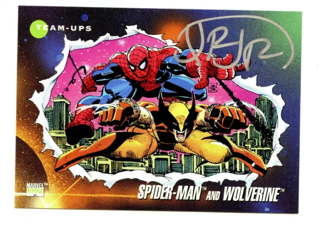 Spider-man Wolverine John Romita Jr Signed Card #74 Marvel Universe Series 3 X2