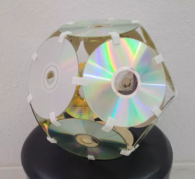 Heilige Geometrie, Magische Dodekaeder aus alten CDs oder DVDs. STL-Datei
