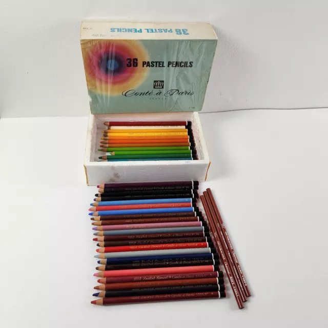 Lot 26 Pastel Colored Pencils Conte a Paris Made in France Art Drawing  Aquarelle