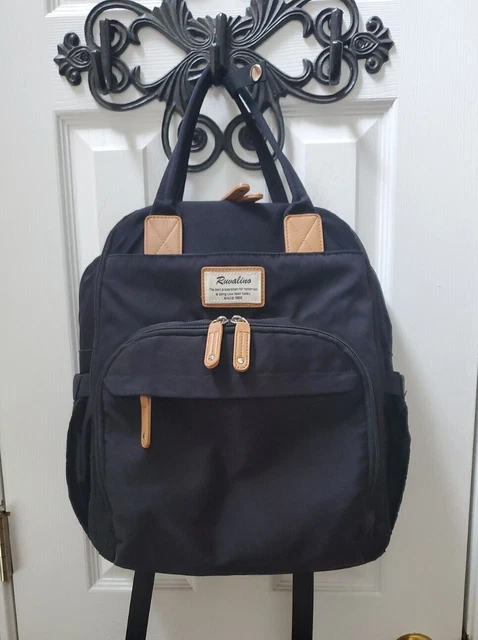 Ruvalino Backpack Travel Diaper Bag Black