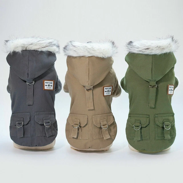 Winter Small Pet Dog Hoodie Down Jacket Puppy Warm Coat French Bulldog Clothes
