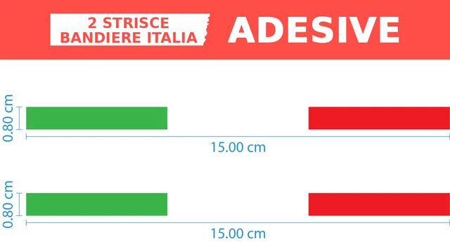 Adesivo Bandiera Italiana 15x10 Cm | Tricolore Italia | Anti-UV E Impermeabile | Per Auto, Moto, Barca - Foto 7