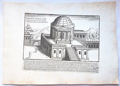 Lauro 1699 Acquaforte Romanae magnitudinis Roma Tempio della Bona Dea G 