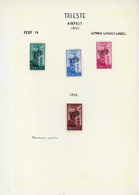 AMG-FTT TRIESTE Album Page Lot #31 - AIR POST - SEE SCAN - $$$