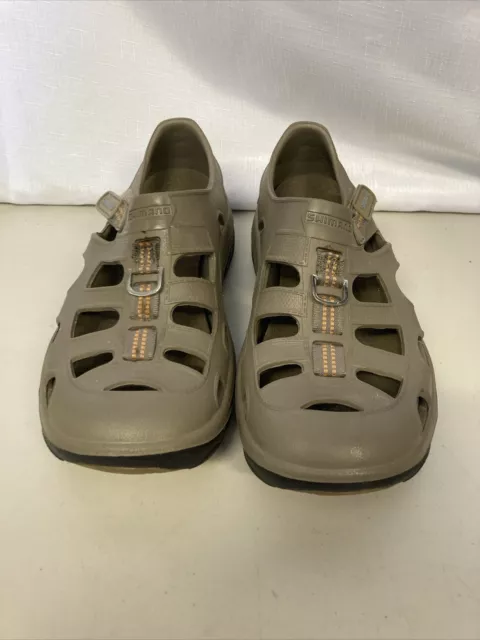 SHIMANO EVAIR Marine Fishing Shoes  size 10 VGC Sandals Crocs Free Postage.