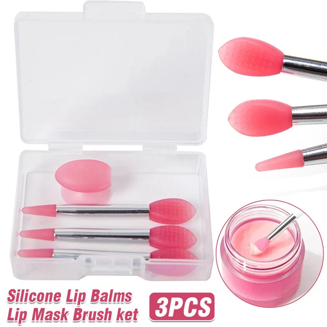Silicone Lip Balms Lip Mask Brush with Sucker Dust Cover Makeup Applicator