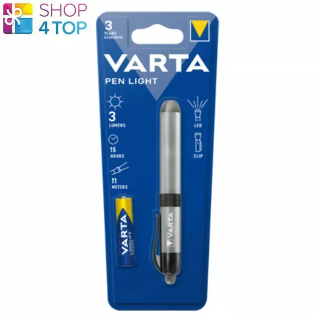 Varta Pen Light Aaa Battery Included 3 Lumens 15 Hours 11 Meters Led Light New