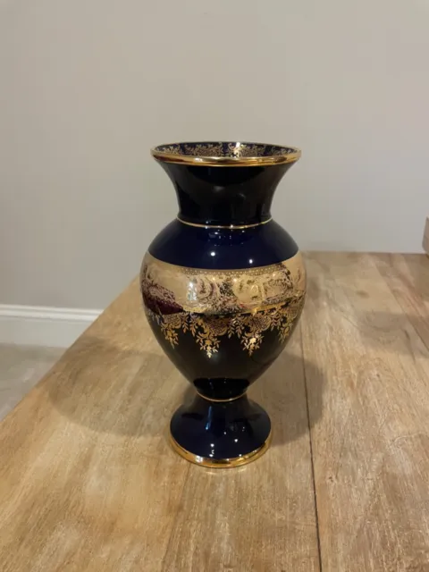 Imperial Limoges Porcelain 9.0” Tall Vase Hand-Made in France