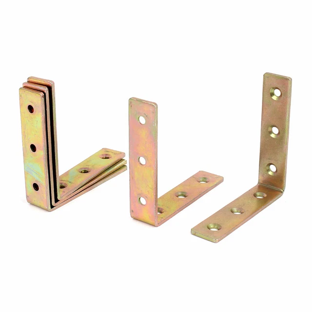 80mm x 80mm Metal L Shape Corner Brace Right Angle Bracket Fastener 5 Pcs