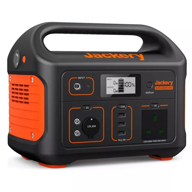 New Jackery Explorer Portable Power Station 500W For Holiday Camping, Outdoor