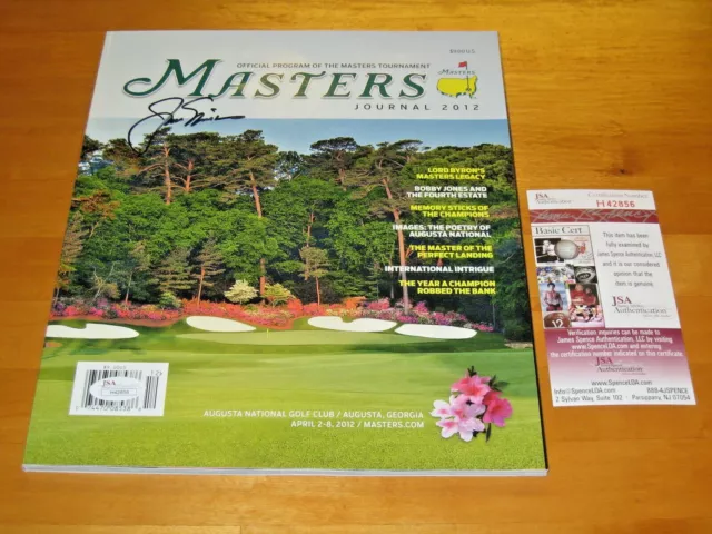 Jack Nicklaus signed 2012 Masters Tournament HOF PGA Tour Golf Program JSA