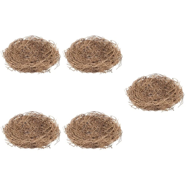 5pcs  fake bird nest künstlicher Vogel Nest Rattan Vogel Nest Party liefert Dek