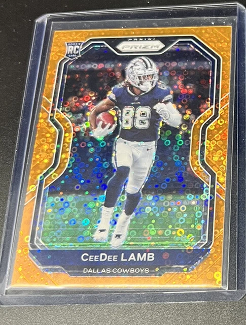 Ceedee Lamb 2020 Prizm Orange Disco RC #334 Dallas Cowboys