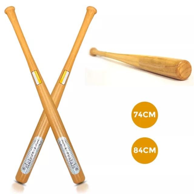 Top Quality Heavy Duty Wooden Baseball Rounders Lightweight Softball Bat 29"/33"