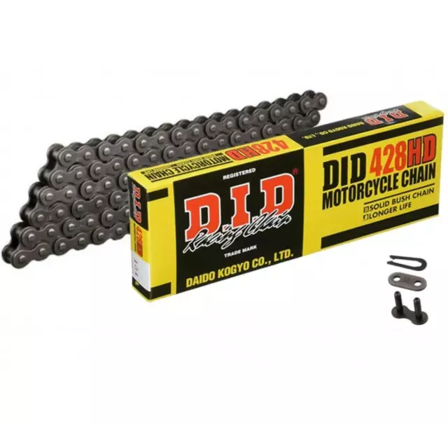 DID HD Heavy Duty Roller Motorcycle Chain 428 Pitch with Split Link