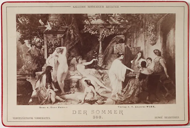 Original 1880er J. Kab.Karte H. MAKART Der Sommer, von V. ANGERER