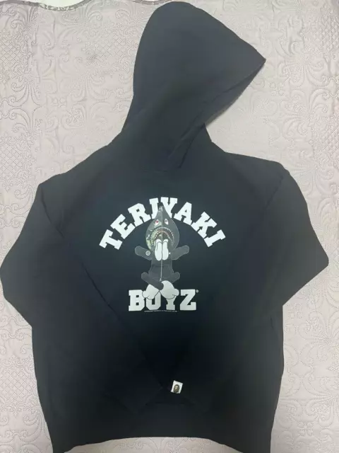 Excellent A BATHING APE Hoodie Size M Teriyaki Boyz Shark Hoodie Rare