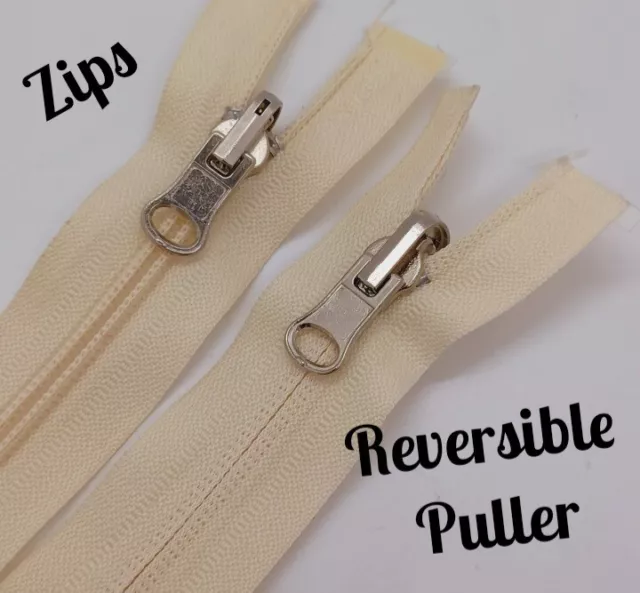 Open-End Zip, Reversible Puller/Slider, Reversible Jackets UK Supplier 🇬🇧