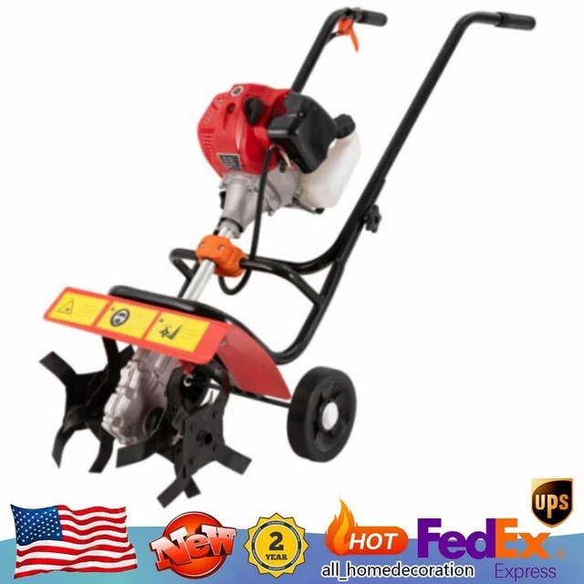 52CC 2STROKE GAS Power Garden Farmyard Tiller Cultivator Tilling