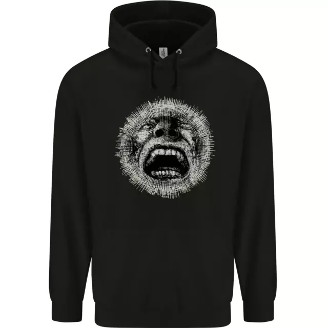 Crazy Face Gothic Skull Biker Motorcycle Mens 80% Cotton Hoodie