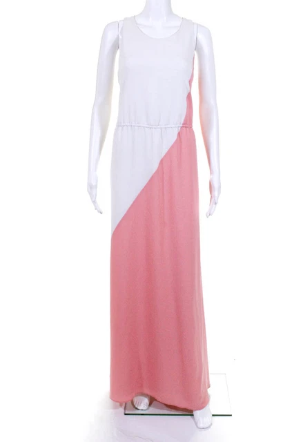 Shoshanna  Womens Maeven Maxi Dress White Coral Size 10 10608465