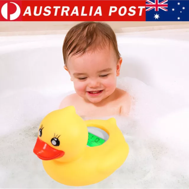 LED Digital Room and Baby Bath Thermometer Kids Yellow Duck Toy with Alarm IP67